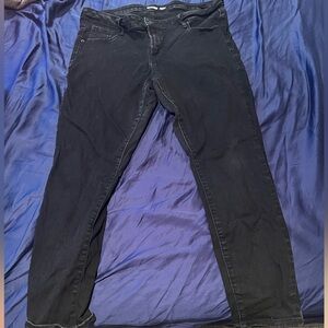 Black low rise super skinny jeans